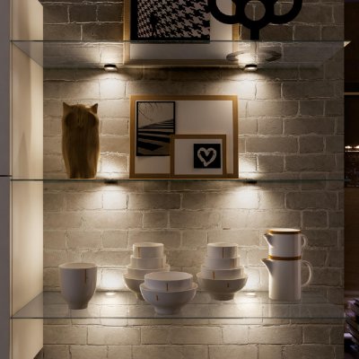 led belysning til glasskabe