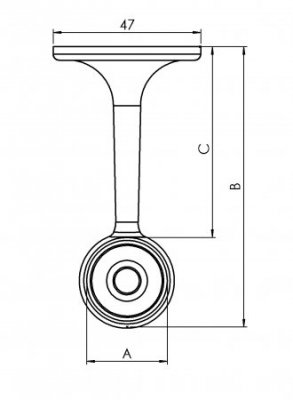 Lukket rørholder til garderobestang i zamak, stabil montering, fås i flere farver