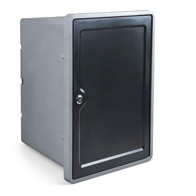 Gråt låsbart medicinskab vægmonteret til sikker opbevaring af medicin derhjemme