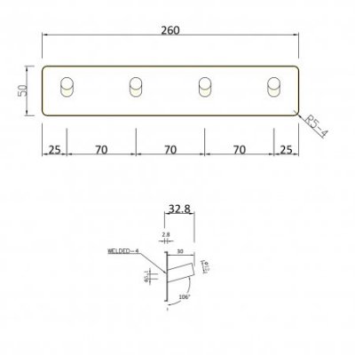 Håndklædekrog Nantes - Krom