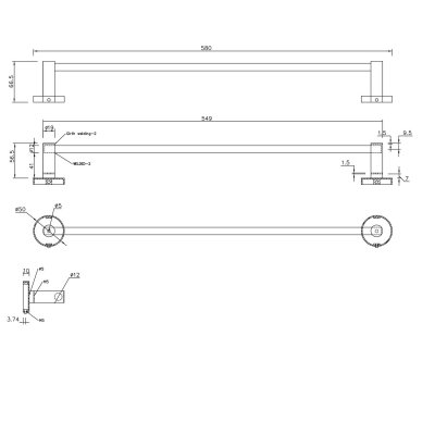 Håndklædeholderen Dijon - Mat Sort