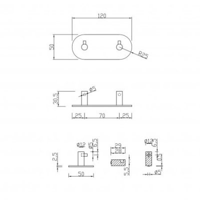 Tours – Selvklæbende badeværelseskrog rustfri