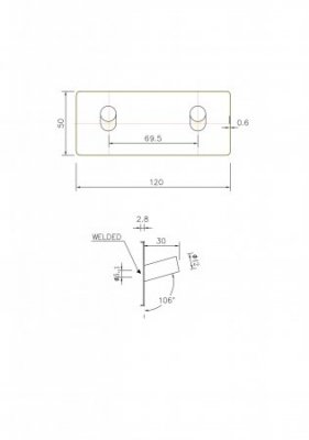 Håndklædekrog Nantes - Krom