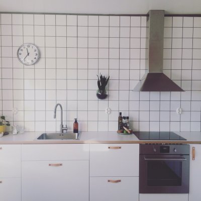 Kundbild från Cecilia, naturläder med kromad knopp