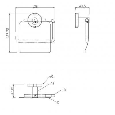 Toiletpapirholder sort