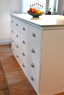 Køkkenhåndtag til køkkenø i rustfrit stål