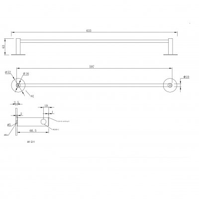 Håndklædeholder Tours – Krom