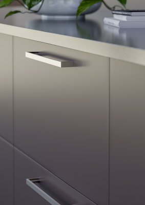 Aluminiumfarvet håndtag Sala CC 128–320 mm