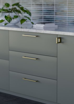 Benidorm Køkkenhåndtag - Mat messing