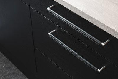 monopol læder håndtag sort