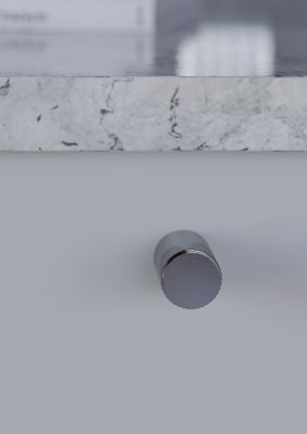 Rimini knop med let foret overflade